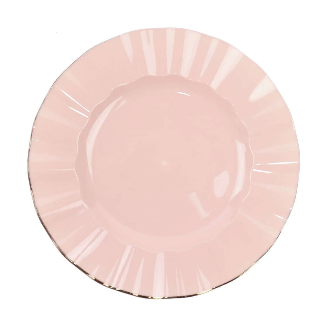 Plastic Round Ruffled Dessert Plates 9