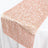 Rose gold lace table runner with intricate design. #whtbkgd