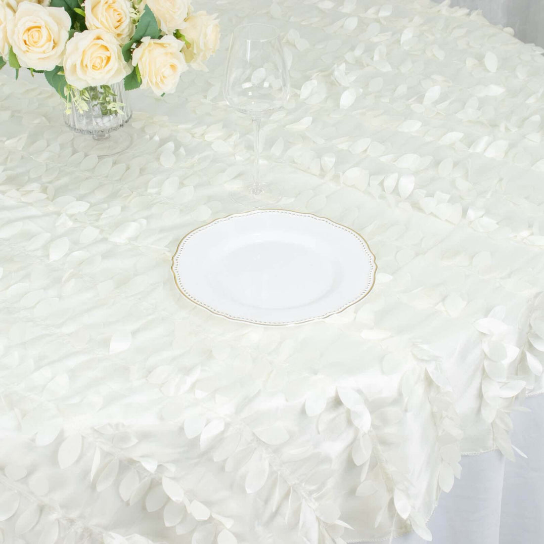 Ivory Overlay Rectangular Table Leaf Taffeta Table Overlay 72