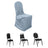 Gray chair cover for event seating protection and style