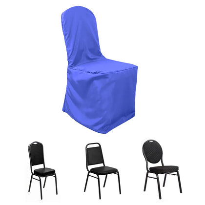 Polyester Banquet Chair Cover Royal Blue - Reusable Stain-Resistant Slipcover