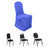 Blue chair cover for standard banquet chairs