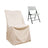 Two folding chairs, one with a cover and one without, on a white background.