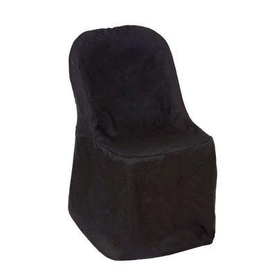 Polyester Folding Chair Cover Black - Reusable & Stain Resistant Slip On Cover