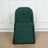 Green chair cover on a plain background.
