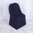 Navy blue chair cover on a plain background