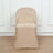 Beige stretch chair cover on a plain background.