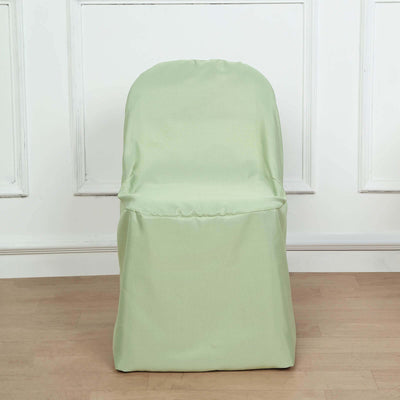 Polyester Folding Chair Cover Sage Green - Reusable Stain-Resistant Slipcover