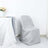 Gray chair cover on a plain background, designed for elegant dining setups.