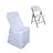White folding chair with a fitted cover