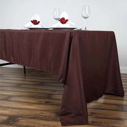 Polyester Rectangle Tablecloth 60"x126" Chocolate - Durable & Wrinkle-Resistant Table Cover