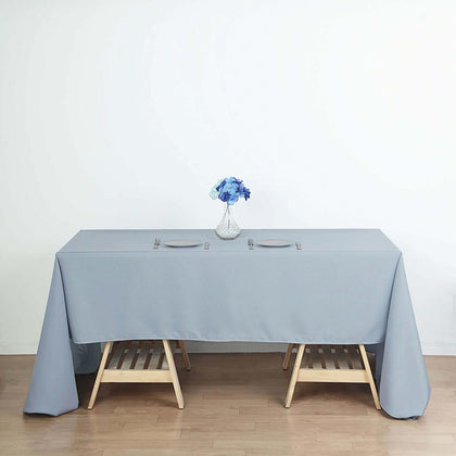 Polyester Rectangle Tablecloth 60"x126" Dusty Blue - Durable & Wrinkle-Resistant Table Cover