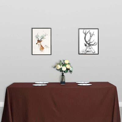 Polyester Rectangle Tablecloth 90"x132" Chocolate with Seamless Finish