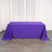 Purple tablecloth draped over a table in a minimalist setting.