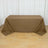 Brown tablecloth draped over a table in an indoor setting.