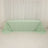 Green checkered tablecloth draped over a table.