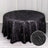 Black tablecloth with textured sparkle detail, ideal for formal events.