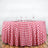 Red and white checkered tablecloth on a round table with wine glasses.
