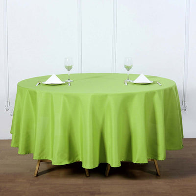 Polyester Round Tablecloth 90" Apple Green - Reusable & Durable Table Cover