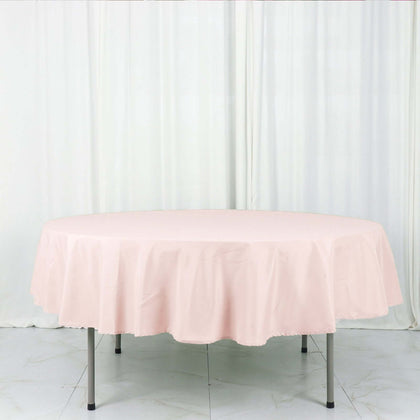 Polyester Round Tablecloth 90" Blush - Reusable & Durable Table Cover