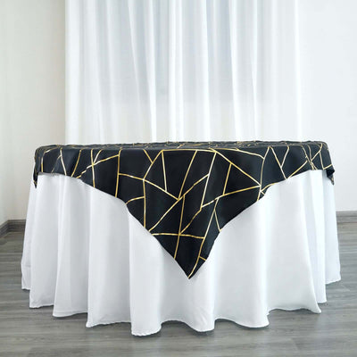 Polyester Square Overlay Tablecloth 54"x54" Black