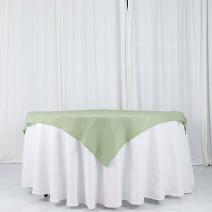 Polyester Square Table Overlay 54"x54" Sage Green - Wrinkle-Resistant Table Topper