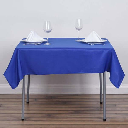 Polyester Square Tablecloth 54"x54" Royal Blue - Wrinkle-Resistant Table Cover