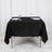 Black tablecloth draped elegantly over a dining table set for two.