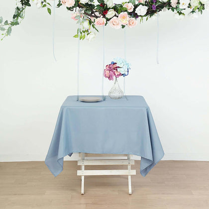 Polyester Square Tablecloth 70"x70" Dusty Blue - Wrinkle-Resistant Table Cover
