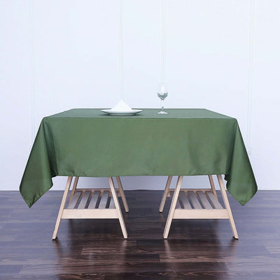 Polyester Square Tablecloth 70"x70" Olive Green - Wrinkle-Resistant Table Cover