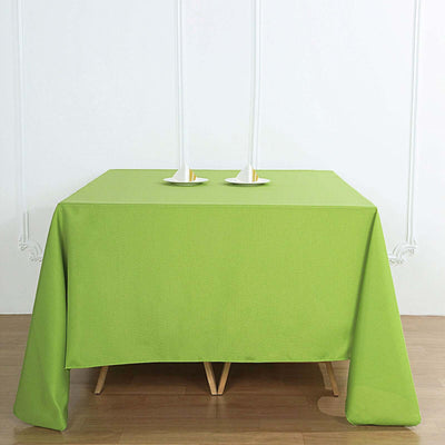 Polyester Square Tablecloth 90"x90" Apple Green - Wrinkle-Resistant & Durable Table Cover