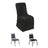 Black chair cover on a plain chair
