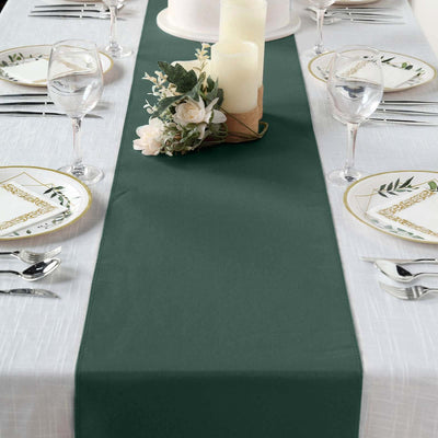 Polyester Table Runner 12"x108" Hunter Emerald Green - Wrinkle-Resistant & Durable Table Decor