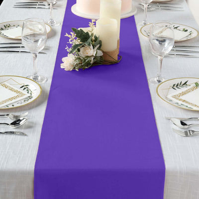 Polyester Table Runner 12"x108" Purple - Wrinkle-Resistant & Durable Table Decor
