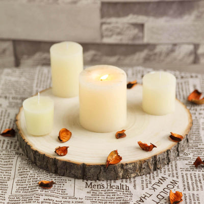 Poplar Wood Slabs Rustic Round Slices 12" Dia - Natural Color Centerpieces for Events