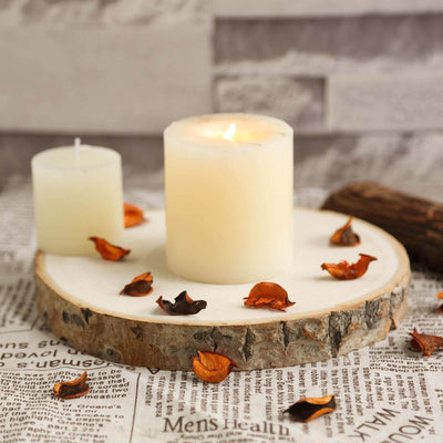 Poplar Wood Slabs Rustic Round Slices 9" Dia - Natural Table Decor for Weddings & Events