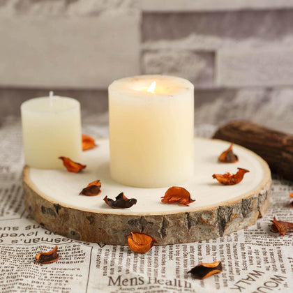 Poplar Wood Slabs Rustic Round Slices 9" Dia - Natural Table Decor for Weddings & Events