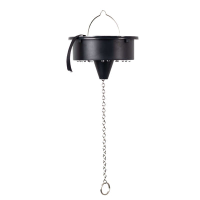 Black hanging pendant light fixture with chain and hook #whtbkgd