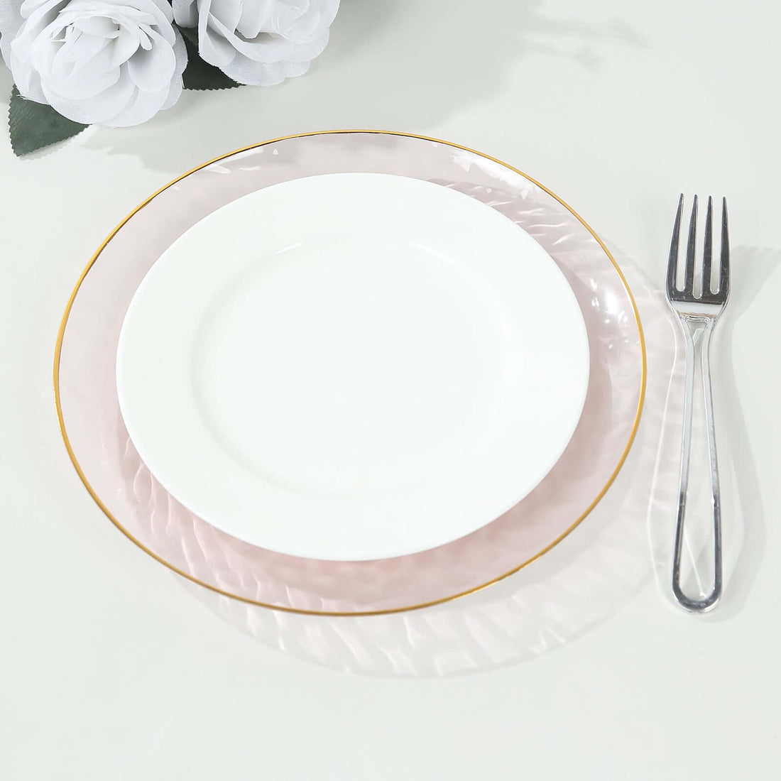 Plastic Hammered Dinner Plates 9