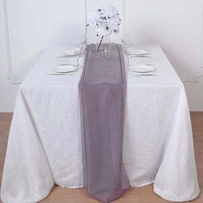 Chiffon Table Runner 6ft Violet Amethyst - Lightweight Table Linen