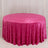 Pink sequin tablecloth draped over a round table.