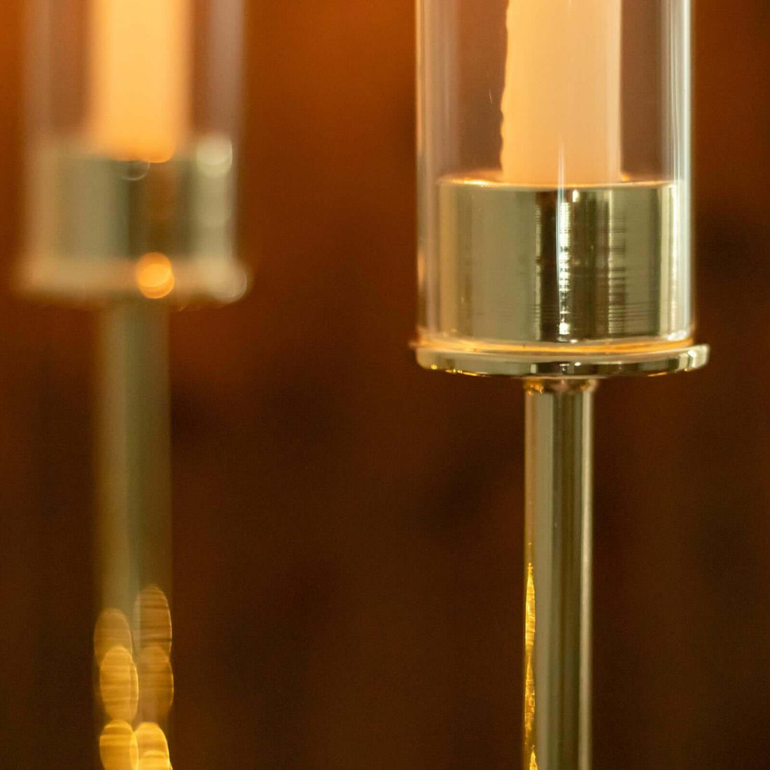 Tall Gold Taper Candle Holders Set of 3 | eFavormart