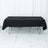 Black tablecloth draped over a rectangular table in a studio setting.