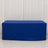 Blue table cover on a plain backdrop for events and displays.