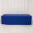 Blue table cover on a plain backdrop