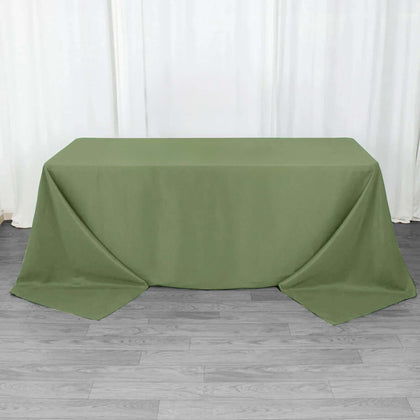 Premium Polyester Rectangle Tablecloth 90"x132" Dusty Sage Green - Seamless 220GSM Wrinkle-Resistant & Durable Fabric