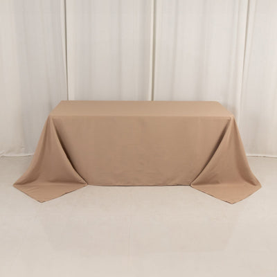 Premium Polyester Rectangle Tablecloth 90"x132" Nude - Seamless 220GSM Wrinkle-Resistant & Durable Fabric