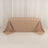 Beige tablecloth on a table draped elegantly.