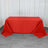 Red tablecloth draped elegantly over a table in a bright setting.