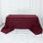 Burgundy tablecloth draped elegantly over a table